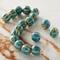 Turquoise Ceramic Round Melon Beads, 10mm by Bead Landing&#x2122;